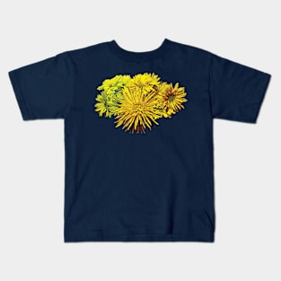 Daisies - Shades of Yellow Daisies and Mums Kids T-Shirt